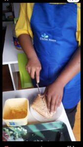 clarion house making a sandwich